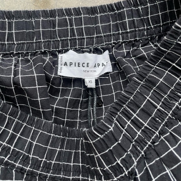 NWT Apiece Apart Zebra Windowpane Plaid Organic Cotton Joggers in XS - Picture 7 of 10